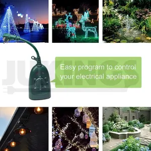 ETL Approved Outdoor 24 Hour Water Resistant Photoelectric Countdown Timer With Photocell Light Sensor Christmas Tree Timer 15A