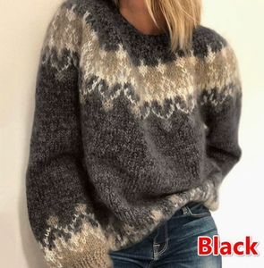 Suéter de Punto Cálido y Suave de Manga Larga con Cuello Redondo Informal para Mujer, Nuevo Producto de Otoño Invierno - Product Image 3