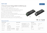 Controlador LED de 12-48V, 4 Canales, Voltaje Constante, Decodificador DMX512 RDM para Tira LED RGBW