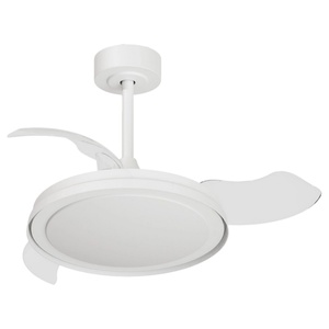 Ventilateur de plafond rétractable avec éclairage LED pour salon et chambre, décoration minimaliste moderne - Product Image 1