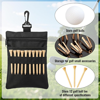 Pochette d'accessoires de golf professionnelle multi-poches, sac de rangement personnalisé pour tees de golf, étui de rangement pour balles, organisateur d'outils d'entraînement, cadeau pour golfeur