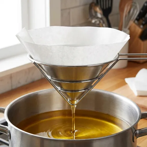 Filtro per Olio da Cucina Resistente alle Alte Temperature, Carta Filtrante per Liquidi, Tessuto Non Tessuto 25cm Disponibile - Product Image 1