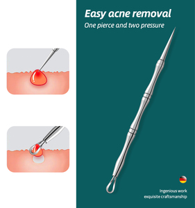 Stainless Steel <b>Blackhead</b> Acne Needle <b>Extractor</b> <b>Tool</b> 2 in 1 Pore Cleaner Face and Nose Manicure Use - Product Image 2