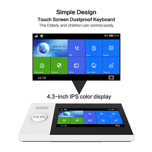 Giá Cả Cạnh Tranh Trung Quốc Sản Xuất Home Hệ Thống Báo Động Chống Trộm Wifi + 4 Gam Báo Động Không Dây Systeme - Product Image 2