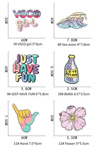 Trendy şapka yamalar demir nakış çiçek seyahat tarzı demir nakış isı transferi giyim yamalar nakış çanta DIY için - Product Image 5