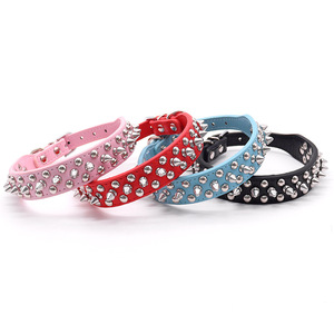 Collier en cuir réglable pour animaux de compagnie, tendance, avec rivets, imperméable, pour chiens – Grande vente - Product Image 2