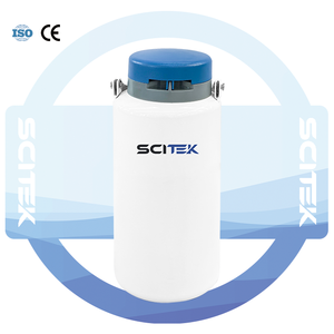 Réservoir d'azote liquide de laboratoire SCITEK 10-50L, structure en aluminium durable, durée de conservation statique de 130 jours, garantie de 3 ans, bouchon intelligent - Product Image 4