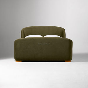 Кровать MYHOME 2024 класса люкс, современная, мягкая, с обивкой, размеры King и Queen, с деревянным каркасом и дизайном из фанерных панелей, гарантия 3 года - Product Image 2