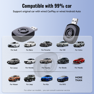 Oem plug-and-play xách tay không dây Carplay Adapter 2-in-1 Mini Dongle với USB/Type-<span class=keywords><strong>C</strong></span> giao diện cho Android và IOS xe ô tô - Product Image 6