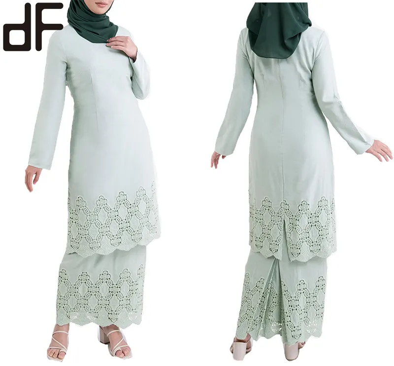 Модная фабрика Day Look от производителя, мусульманская Малайзия, две штуки Baju Kurung, блузка и юбка для женщин