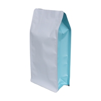 Voedselveilige platte bodem pouch met ritssluiting, vochtbestendig, voor koffie, thee, noten, gedroogd fruit en snacks.