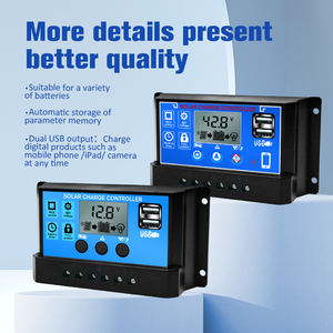 현재 전압 발전 디스플레이 자동 인식 12V24V48V 가있는 0V 시동 LCD가있는 <span class=keywords><strong>PWM</strong></span> 태양열 충전 컨트롤러 - Product Image 6