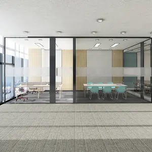 Commercial Furniture Office Partition Glass Wall Living Room Office Thickness Tempered Glass Partition Wall