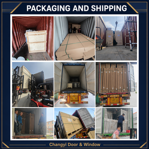 Fenêtre à battant moderne <span class=keywords><strong>en</strong></span> PVC certifiée NFRC CHANGYI avec portes coulissantes <span class=keywords><strong>en</strong></span> <span class=keywords><strong>verre</strong></span> double vitrage pour hôtels, design de cadre <span class=keywords><strong>en</strong></span> plastique - Product Image 5