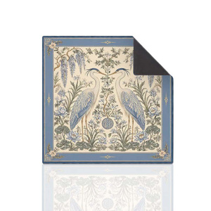 Tapete de Mahjong Chino Oriental de 31.5 Pulgadas, Personalizado con Patrón de Lirio de Cerámica Azul y Blanca, Portátil, para Jugar Mahjong - Product Image 5