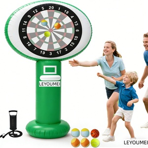 Jeu de fléchettes gonflable géant avec balles collantes, jouet familial sûr pour enfants et adultes, idéal pour le jardin et les activités de fête - Product Image 2