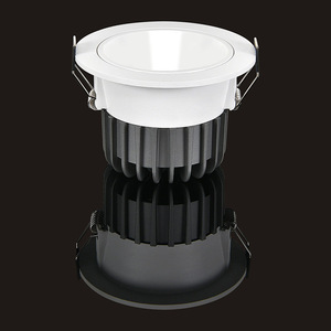 โคมไฟดาวน์ไลท์เชิงพาณิชย์ LED แบบฝังฝ้าเพดาน สีดำ อะลูมิเนียม 4100K แสงขาวธรรมชาติ AC 220V อายุการใช้งาน 50000 ชั่วโมง CRI 90 ปรับความสว่างได้ - Product Image 5