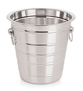 Cubetas de Hielo de Acero Inoxidable con Asas, Cubetas de Metal Duraderas para Enfriar Vino, Reutilizables para Fiestas, Estilo Industrial - Product Image 1