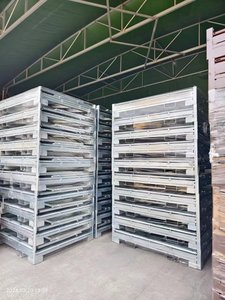 Katlanabilir İstiflenebilir <span class=keywords><strong>Metal</strong></span> Devirme Kutusu ve Saklama Kabı Katlanabilir Sandık İstifleme Rafları ve Depo ve Lojistik için Raflar - Product Image 2