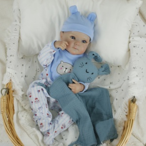Lifereborn Sweet Baby <span class=keywords><strong>Reborn</strong></span> Doll Silicona Vinilo 3D Pintado Realista <span class=keywords><strong>Bebe</strong></span> <span class=keywords><strong>Reborn</strong></span> Newborn Doll para la venta - Product Image 3