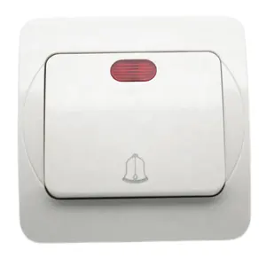 EU Standard 10a 220-250v Push Button Ding Dong 1with Lamp Doorbell Switch