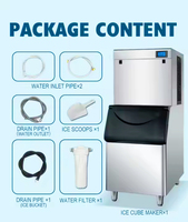 Recién llegados, máquina de hielo automática para negocios, máquina de hielo de ahorro de energía con cuerpo de acero inoxidable, máquinas de hielo para restaurantes