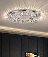 Lustre carré en cristal LED moderne de luxe pour salon, chambre simple, hôtel, villa