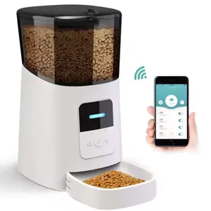 La meilleure vente en gros de Wifi Smart Automatic Auto APP Mangeoire automatique pour animaux de compagnie Bols en acier inoxydable Chat Chien Mangeoire automatique pour animaux de compagnie