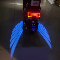 Système d'éclairage universel pour moto TCYATO en aluminium, projecteur d'ailes d'ange, lumière de bienvenue, ambiance lumineuse