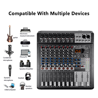 Table de mixage audio GAX-S8 en plastique, fabrication chinoise