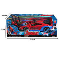 Mobil RC Spiderman Ironman Skala 1:16 dengan Lampu Semprot, 5 Saluran, Remote Control Profesional, Kabel USB Termasuk - Hadiah Terbaik untuk Anak Laki-laki