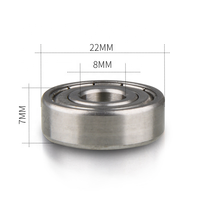 Roulements à billes à gorge profonde silencieux haute vitesse 608 8x22x7 mm pour jouets de bureau cinétiques anti-stress à bille rotative imprimés en 3D