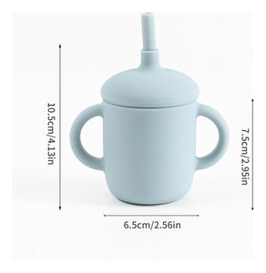 유아용 안전 BPA 프리 실리콘 시피 컵 빨대 방수 및 전자 레인지/식기 세척기 - Product Image 3