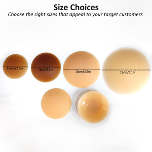 <span class=keywords><strong>Soutien</strong></span>-<span class=keywords><strong>gorge</strong></span> Invisible <span class=keywords><strong>Adhésif</strong></span> Poitrine Réutilisable Pasties Silicone Pads 10cm Nipple Cover Avec Étui - Product Image 2