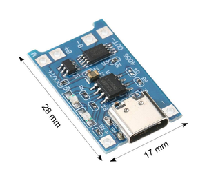 <span class=keywords><strong>TP4056</strong></span> 5V 1A USB <span class=keywords><strong>Tipo</strong></span>-<span class=keywords><strong>C</strong></span> 18650 Módulo de cargador de batería de litio Placa de carga y Placa de protección para electrónica DIY - Product Image 5