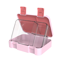 Ensemble de boîtes à lunch en PP pour salade, 3 compartiments, micro-ondable, étanches, durables, sans BPA, boîtes à bento en plastique pour enfants