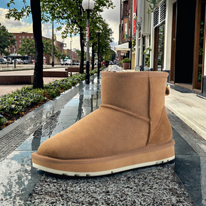 <span class=keywords><strong>Bottes</strong></span> de Neige Classiques Montantes en Véritable Cuir de Mouton Double Face <span class=keywords><strong>Fourrées</strong></span> Laine Mérinos Thermiques Hiver à Enfiler Automne pour <span class=keywords><strong>Femme</strong></span> - Product Image 4