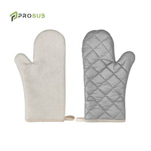 Gants capteur de Sublimation en lin, avec Logo personnalisé, résistants à la chaleur, pour four - Product Image 2