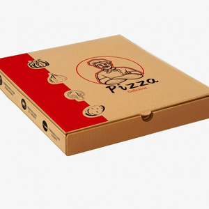 Boîtes à pizza en carton recyclé imprimé, écologiques, en matériaux recyclés, impression UV quadricolore, couleur mate personnalisée - Product Image 3
