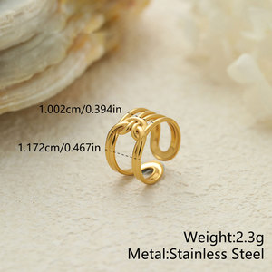 Anillo Vintage Personalizado para Hombre, Hipoalergénico, de Acero Inoxidable que no se Deslustra, Anillo de Compromiso Chapado en Oro de 14k y 18k para Hombre y Mujer - Product Image 3