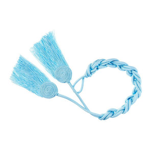 Cordons de cincture en fil d'or sur mesure avec pompons, service OEM, cordons de cincture personnalisés en gros à vendre - Product Image 5