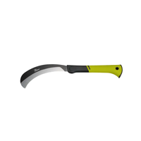 Couteau de jardin à lame incurvée en acier SK5 de 4 mm pour usage extérieur, avec manche en PA+GF/TPR et étui en PVC (0,5 kg)