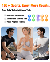 Bracelet intelligent de santé IA sans écran avec suivi du sommeil, PPG, HRV, stress, contrôle via application Wi-Fi, fréquence cardiaque, activité et sport