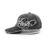 Gorra de Béisbol de 6 Paneles con Bordado 3D Vintage, Estilo Formal y Urbano, 100% Algodón, Cierre a Presión con Hebilla Metálica en la Parte Trasera