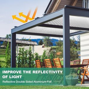 Meilleures ventes : Autocollant d'isolation thermique et anti-rayonnement en feuille d'aluminium double couche pour camping-car – Matériaux d'isolation solaire - Product Image 2