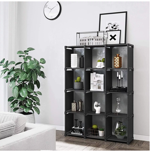 Étagère de rangement en métal portable simple à 9 cubes, étagère de rangement en acier angulaire, étagère de rangement DIY - Product Image 6