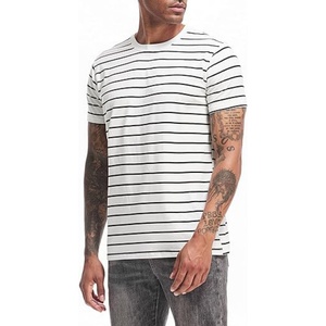 เสื้อยืดผู้ชายพิมพ์ลายทาง ผ้าฝ้าย 100% ขนาดใหญ่พิเศษ สกรีนโลโก้ตามสั่ง สำหรับผู้ชาย - Product Image 4