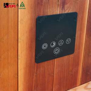 <span class=keywords><strong>Vasca</strong></span> da <span class=keywords><strong>Bagno</strong></span> Fredda Integrata Semi-Ellittica Moderna con Rivestimento in Acciaio Inox e Superficie in Cedro Rosso per Spa, Produzione Diretta Vapasauna - Product Image 5