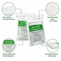 Attelle de bras jetable non tissée, bandage triangulaire certifié CE, support de fracture pour premiers secours, immobilisateur d'épaule, survie en extérieur