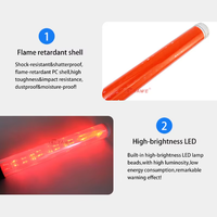 Bâton LED rechargeable étanche de 36 cm, lumière d'avertissement de sécurité pour la patrouille et les exercices d'incendie